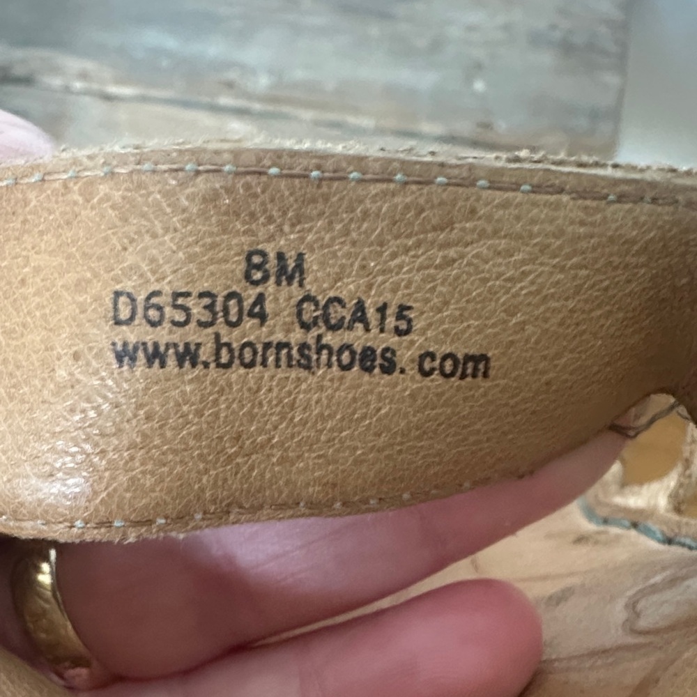 Born Metallic Olive Multi-Strap Cork Wedges - Picture 8 of 8